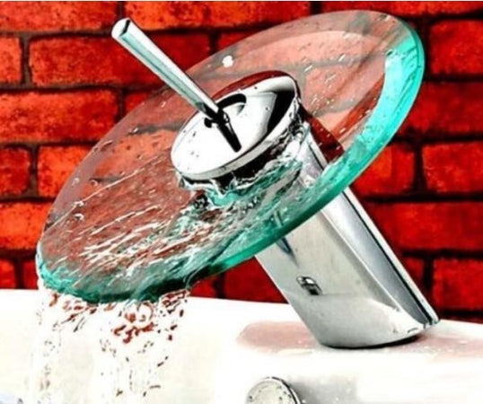 Miscelatore Rubinetto Monocomando Cromato E In Vetro A Cascata Fai da te/Attrezzature per cucine e bagni/Attrezzature per bagni/Rubinetti per lavandini bagno Trade Shop italia - Napoli, Commerciovirtuoso.it