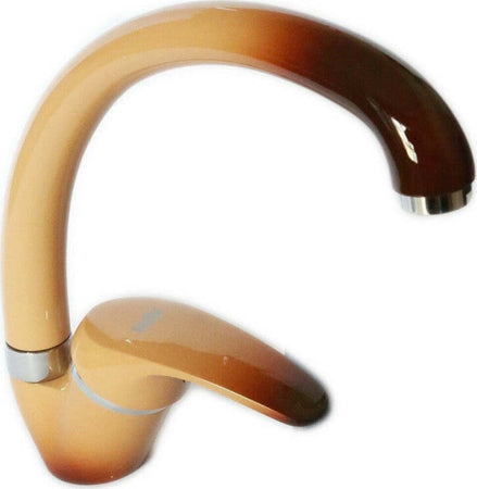 Miscelatore-Rubinetto-Monocomando-Per-Lavello-Cucina-Canna-Curva-Marrone/beige-52937