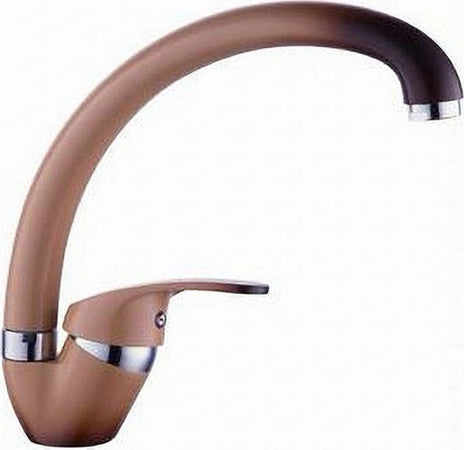 Miscelatore-Rubinetto-Monocomando-Per-Lavello-Cucina-Canna-Curva-Marrone/beige-52937