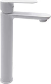 Miscelatore-Rubinetto-Oceania-per-Lavabo-con-Bocca-Alta-in-Ottone-Bianco-Opaco