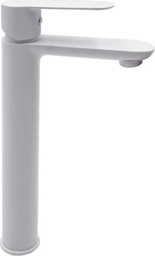 Miscelatore-Rubinetto-Oceania-per-Lavabo-con-Bocca-Alta-in-Ottone-Bianco-Opaco