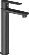 Miscelatore-Rubinetto-Oceania-per-Lavabo-con-Bocca-Alta-in-Ottone-Nero-Opaco-Bagno