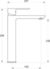 Miscelatore-Rubinetto-Oceania-per-Lavabo-con-Bocca-Alta-in-Ottone-Nickel-Spazzolato