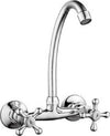 Miscelatore-Rubinetto-Parete-Manopole-A-Croce-Cucina-Lavello-Ottone-Roma-69407