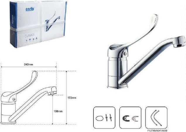 Miscelatore Rubinetto Per Cucina Lavandino Lavello Ottone Cromato Clinica 69206 Casa, arredamento e bricolage > Cucina > Rubinetti Cucina Trade Shop italia - Napoli, Commerciovirtuoso.it