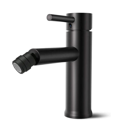 Miscelatore Rubinetto Per Lavabo Bidet Bagno Acciaio Inox Nero Piletta Ray 87392