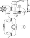 Miscelatore vasca completo bronzato vecchio ottone