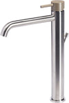 Miscelatore-versione-alta-per-lavabo-con-scarico-e-maniglia-colorata-di-Tubico