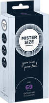 Mister Size Astuccio 10 Pz Preservativi Sottili Trasparenti Naturali Con Diametro Maggiorato 69 mm Salute e cura della persona/Erotismo e contraccezione/Sesso sicuro e contraccezione/Preservativi/Preservativi maschili Kondorama - Martinsicuro, Commerciovirtuoso.it