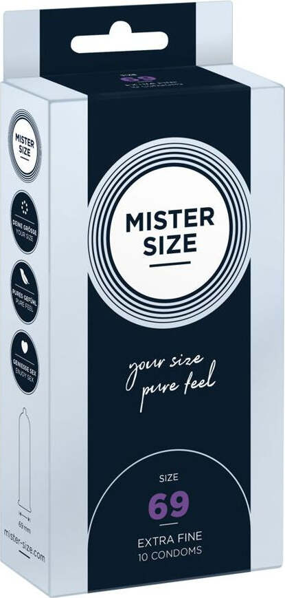 Mister Size Astuccio 10 Pz Preservativi Sottili Trasparenti Naturali Con Diametro Maggiorato 69 mm Salute e cura della persona/Erotismo e contraccezione/Sesso sicuro e contraccezione/Preservativi/Preservativi maschili Kondorama - Martinsicuro, Commerciovirtuoso.it