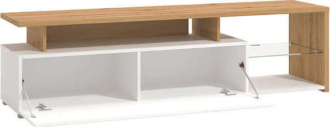 MISTIE---porta-tv-anta-decorata-moderno-minimal-in-legno-cm-170-x-41,5-x-46,5-h-Rovere-Chiaro-Milani-Home