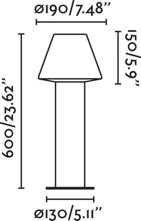 MISTU 600 Lampada paletti grigio scuro Illuminazione/Illuminazione per interni/Lampade/Lampade da terra Led Mall Home - Napoli, Commerciovirtuoso.it