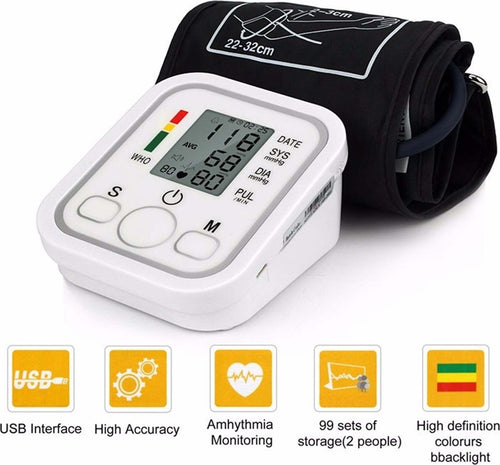 MISURATORE DI PRESSIONE DA BRACCIO AUTOMATICO SFIGMOMANOMETRO ARITMIA Salute e cura della persona/Prodotti e apparecchiature mediche/Apparecchi diagnostici e di monitoraggio/Misuratori della pressione arteriosa/Misuratori da braccio/Misuratori elettrici Trade Shop italia - Napoli, Commerciovirtuoso.it