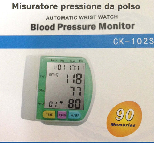 MISURATORE DI PRESSIONE DA POLSO DIGITALE AUTOMATICO DA VIAGGIO SFIGMOMANOMETRO Salute e cura della persona/Prodotti e apparecchiature mediche/Apparecchi diagnostici e di monitoraggio/Misuratori della pressione arteriosa/Misuratori da braccio/Misuratori elettrici Trade Shop italia - Napoli, Commerciovirtuoso.it