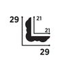 Pacco da 5 barre (12ml) di Profilo Angolare DUCALE in POLIMERI FeelingWood-HD 29x29mm - BIANCO