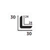 Pacco da 5 barre (12ml) di Profilo Angolare in POLIMERI FeelingWood-HD 30x30mm - BIANCO