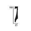 Battiscopa QUADRO incasso LED in POLIMERI FeelingWood-HD 110x23mm - BIANCO (prezzo al metro)
