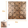 TOP! Piastrella autoadesiva in vero alluminio satinato con inserti in vetro 30x30cm (sp. 3mm) color Rame - Eternal Parquet