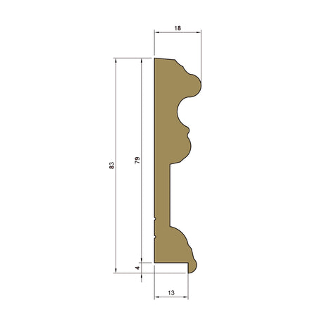 Pannello Bianco completo per boiserie 80x55x1,9cm con cornice in Duropolimero e riempimento in cartongesso