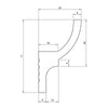 100ml di CORNICE A SOFFITTO con predisposizione LED 40x70x2000mm in POLIMERI - Polistrutturato - Eternal Parquet
