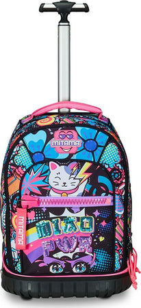 Mitama-Zaino-Trolley-Run-Scuola--Con-Ruote-Doppio-Scomparto,-Multicolore,-Scuola-Elementare-e-Tempo-Libero,-Bambina-Ragazza