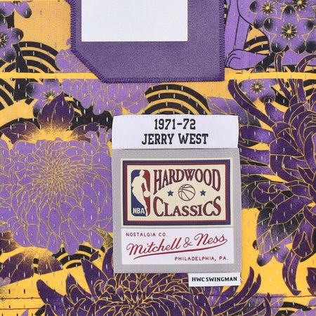MITCHELL-&amp;-NESS-Canotta-Basket-Uomo-Nba-Ah-Swingman-Jersey-5.0-Hardwood-Classics-1971-No-44-Jerry-West-Loslak-Purple/yellow-da-uomo