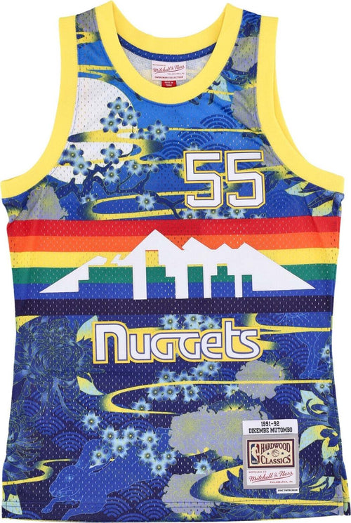 MITCHELL-&-NESS-Canotta-Basket-Uomo-Nba-Ah-Swingman-Jersey-5.0-Hardwood-Classics-1991-No-55-Dikembe-Mutombo-Dennug-Blue-da-uomo
