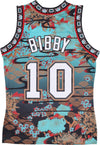 MITCHELL-&-NESS-Canotta-Basket-Uomo-Nba-Ah-Swingman-Jersey-5.0-Hardwood-Classics-1998-No-10-Mike-Bibby-Vangri-Teal/black-da-uomo