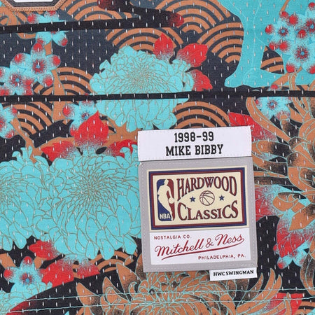 MITCHELL-&amp;-NESS-Canotta-Basket-Uomo-Nba-Ah-Swingman-Jersey-5.0-Hardwood-Classics-1998-No-10-Mike-Bibby-Vangri-Teal/black-da-uomo