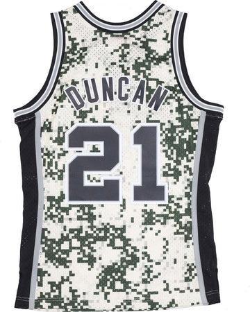MITCHELL-&amp;-NESS-Canotta-Basket-Uomo-Nba-Alternate-Jersey-Hardwood-Classics-No-21-Tim-Duncan-2013-14-Saaspu-Camo/original-Team-Colors-da-uomo