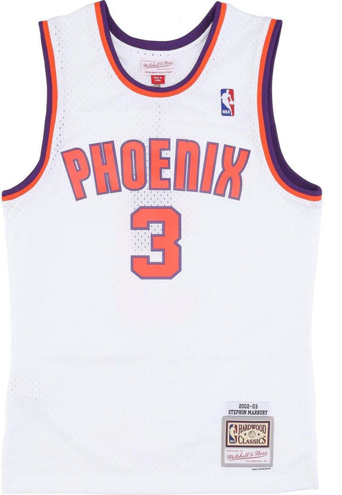 MITCHELL-&-NESS-Canotta-Basket-Uomo-Nba-Alternate-Jersey-Hardwood-Classics-No-3-Stephon-Marbury-2002-03-Phosun-White/original-Team-Colors-da-uomo