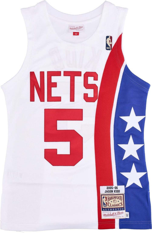 MITCHELL-&-NESS-Canotta-Basket-Uomo-Nba-Alternate-Jersey-Hardwood-Classics-No-5-Jason-Kidd-2005-06-Nejnet-White/original-Team-Colors-da-uomo