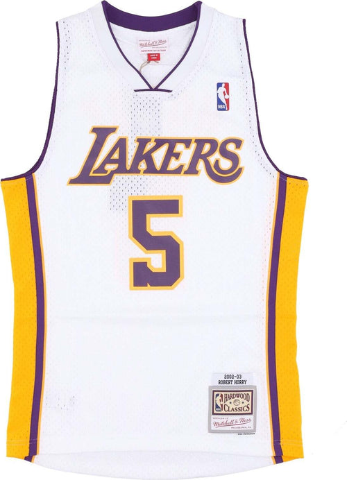 MITCHELL-&-NESS-Canotta-Basket-Uomo-Nba-Alternate-Jersey-Hardwood-Classics-No-5-Robert-Horry-2002-03-Loslak-White/original-Team-Colors-da-uomo