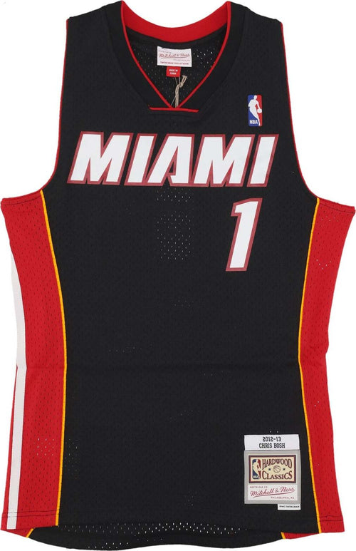 MITCHELL-&-NESS-Canotta-Basket-Uomo-Nba-Black-Jersey-2012-No-1-Chris-Bosh-Miahea-Black-da-uomo