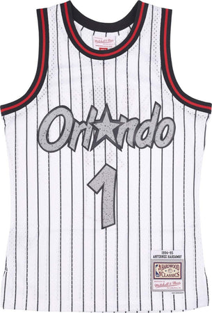 MITCHELL-&amp;-NESS-Canotta-Basket-Uomo-Nba-Cracked-Cement-Swingman-Jersey-Hardwood-Classics-No-1-Penny-Hardaway-Orlmag-White-da-uomo