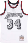 MITCHELL-&-NESS-Canotta-Basket-Uomo-Nba-Cracked-Cement-Swingman-Jersey-Hardwood-Classics-No-34-Shaquille-O'neal-Loslak-White-da-uomo