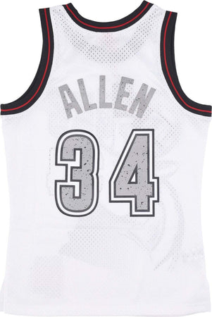 MITCHELL-&amp;-NESS-Canotta-Basket-Uomo-Nba-Cracked-Cement-Swingman-Jersey-No-34-Ray-Allen-Milbuc-White-da-uomo