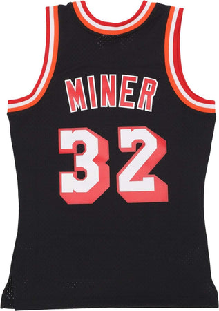 MITCHELL-&amp;-NESS-Canotta-Basket-Uomo-Nba-Dark-Jersey-1992-No-32-Harold-Miner-Miahea-Original-Team-Colors-da-uomo