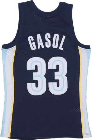 MITCHELL-&amp;-NESS-Canotta-Basket-Uomo-Nba-Dark-Jersey-2008-No-33-Marc-Gasol-Memgri-Original-Team-Colors-da-uomo
