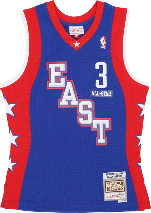 MITCHELL-&-NESS-Canotta-Basket-Uomo-Nba-Dark-Jersey-All-Star-2004-No-3-Allen-Iverson-Team-East-Royal-da-uomo