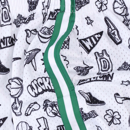 MITCHELL-&amp;-NESS-Canotta-Basket-Uomo-Nba-Doodle-Swingman-Shorts-Hardwood-Classics-Boscel-White/original-Team-Colors-da-uomo