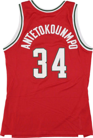 MITCHELL-&amp;-NESS-Canotta-Basket-Uomo-Nba-Home-Jersey-2014-No-34-Giannis-Antetokounmpo-Milbuc-Red-da-uomo