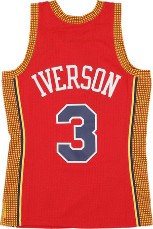 MITCHELL-&amp;-NESS-Canotta-Basket-Uomo-Nba-Hwc-Jersey-2004-No-3-Allen-Iverson-Phi76e-Red-da-uomo