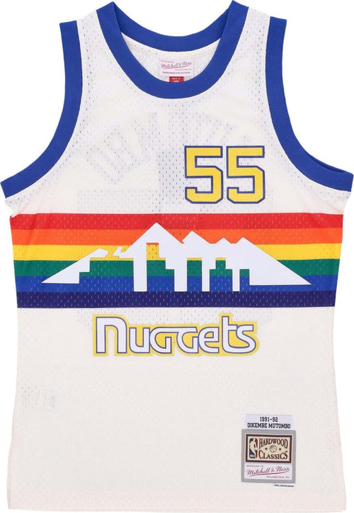 MITCHELL-&-NESS-Canotta-Basket-Uomo-Nba-Off-White-Team-Color-Swingman-Jersey-1991-No-00-Dikembe-Mutombo-Dennug-Off-White-da-uomo