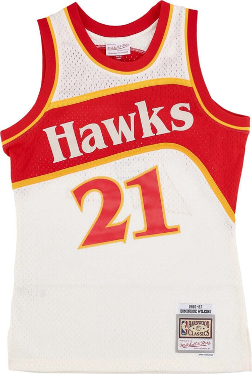 MITCHELL-&-NESS-Canotta-Basket-Uomo-Nba-Off-White-Team-Color-Swingman-Jersey-Hardwood-Classics-1986-No-21-Dominique-Wilkins-Atlhaw-Off-White-da-uomo