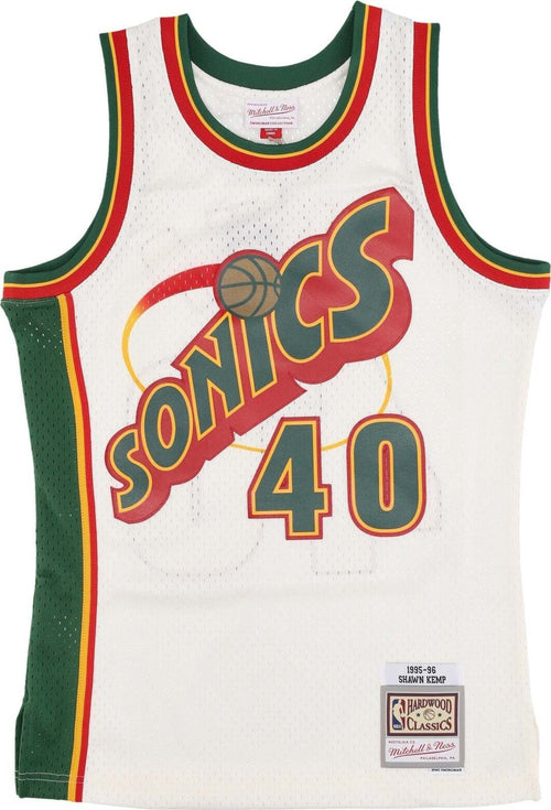 MITCHELL-&-NESS-Canotta-Basket-Uomo-Nba-Off-White-Team-Color-Swingman-Jersey-Hardwood-Classics-1995-No-40-Shawn-Kemp-Seasup-Off-White-da-uomo