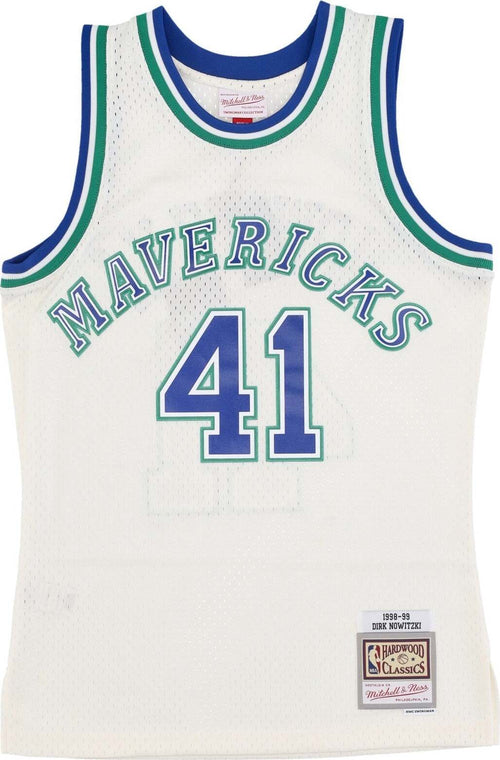 MITCHELL-&-NESS-Canotta-Basket-Uomo-Nba-Off-White-Team-Color-Swingman-Jersey-Hardwood-Classics-1998-No-41-Dirk-Nowitzki-Dalmav-Off-White-da-uomo