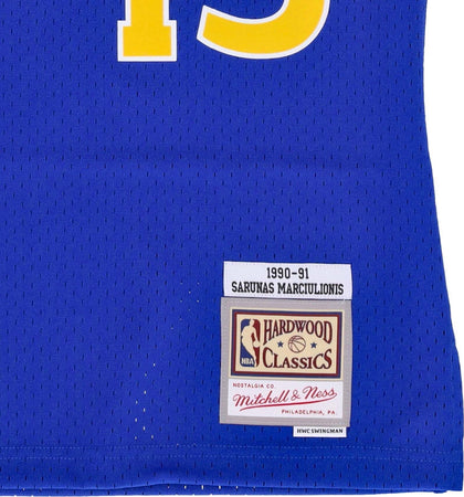 MITCHELL-&amp;-NESS-Canotta-Basket-Uomo-Nba-Road-Jersey-Hardwood-Classics-No-13-Sarunas-Marciulionis-1990-91-Golwar-Royal-da-uomo