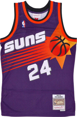 MITCHELL-&amp;-NESS-Canotta-Basket-Uomo-Nba-Road-Jersey-Hardwood-Classics-No-24-Tom-Chambers-1992-93-Phosun-Purple-da-uomo