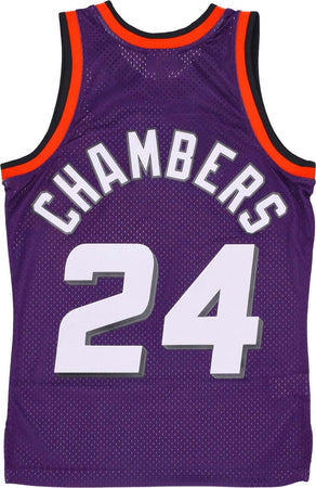 MITCHELL-&amp;-NESS-Canotta-Basket-Uomo-Nba-Road-Jersey-Hardwood-Classics-No-24-Tom-Chambers-1992-93-Phosun-Purple-da-uomo